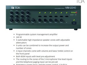 سیستم پیجینگ 5 زون TOA VM-2240